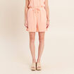Short taille haute orange abricot femme