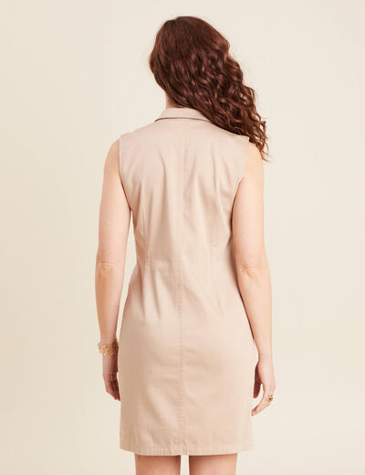 Robe droite réversible taupe femme