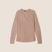 Pull manches longues taupe femme