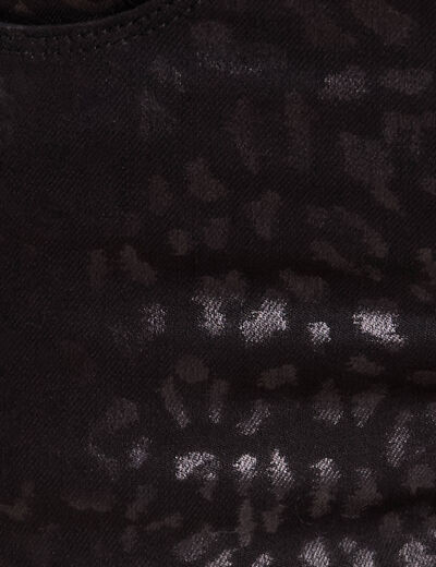 Pantalon ajusté enduit couleur bronze femme