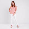 Blouse sans manches ecru femme
