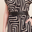 Robe avec ceinture amovible noir femme