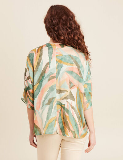 Veste esprit kimono multicolore femme