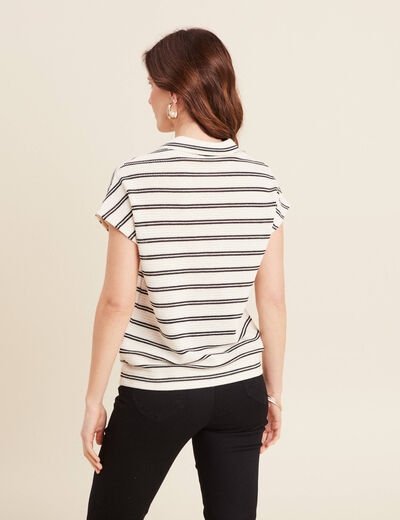 Blouse manches courtes blanc femme