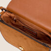 Sac en bandouli&egrave;re doubl&eacute; marron femme