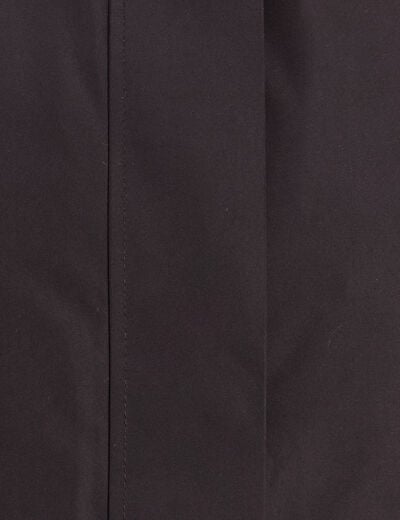 Parka doubl&eacute;e avec capuche noir femme