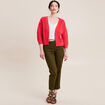 Gilet manches longues rose cerise femme