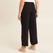 Pantalon flou droit 7/8ème noir femme