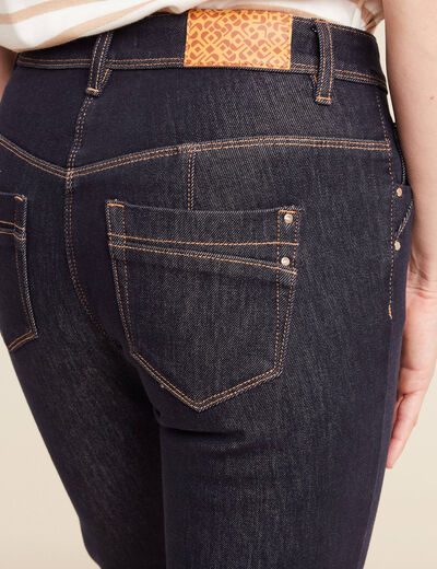 Jean ajusté taille standard denim brut femme