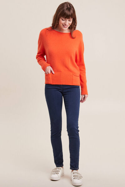 Pantalon magique ajusté denim stone femme