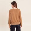 Pull manches longues beige femme