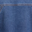 Veste droite sans manches en jean denim stone femme