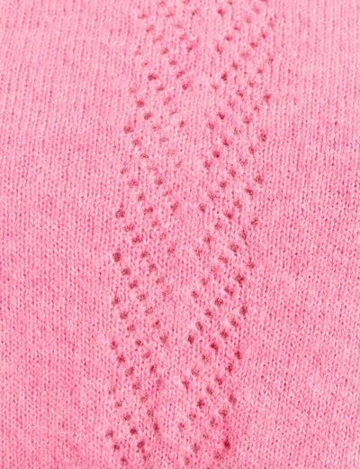 Pull confectionn&eacute; en France rose fushia femme