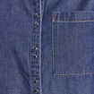 Chemise ample en coton manches longues denim brut femme