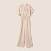 Combinaison col croisé gris clair femme