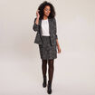 Veste tailleur manches 3/4 noir femme