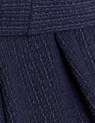 Combinaison large col v manches courtes bleu marine femme