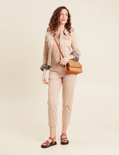 Veste réversible taupe femme