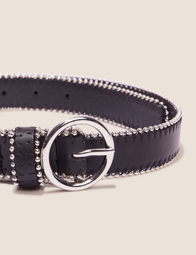 Ceinture chaînettes noir femme