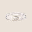 Ceinture tress&eacute;e iris&eacute;e ecru femme