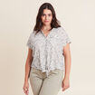 T-shirt manches courtes vert kaki femme