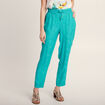 Pantalon flou fluide vert femme
