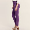 Jean ajusté 7/8ème violet foncé femme