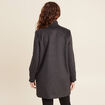 Manteau col montant doubl&eacute; gris fonc&eacute; femme