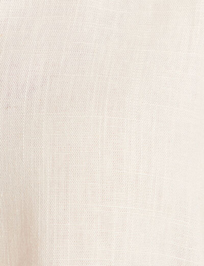 Chemise avec sequins ecru femme
