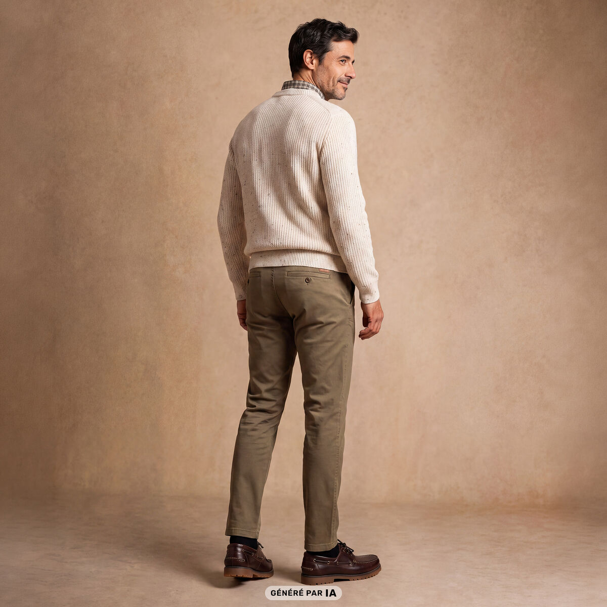 Pantalon Magique Monsieur le Leger chino vert kaki femme