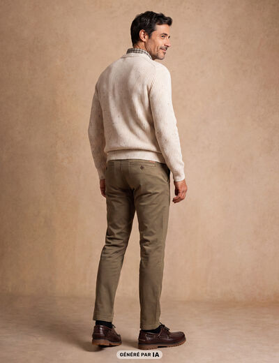 Pantalon Magique Monsieur le Leger chino vert kaki femme