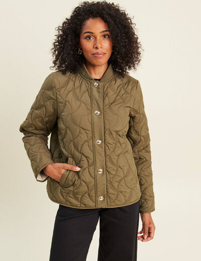 Doudoune doubl&eacute;e vert kaki femme