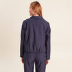Veste courte droite en jean doubl&eacute;e denim brut femme