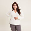 Pull manches longues ecru femme