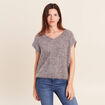 Pull sans manches gris fonc&eacute; femme