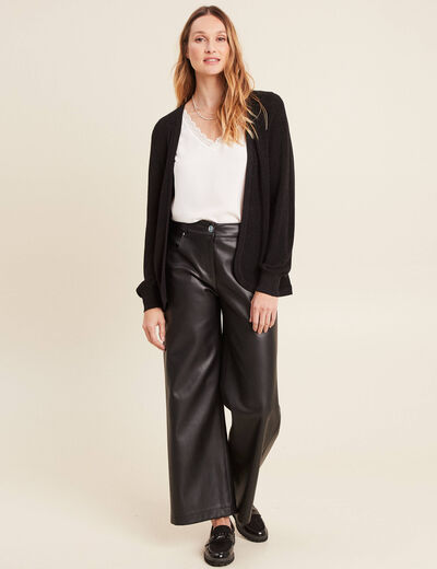 Gilet manches longues noir femme