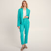 Pantalon flou fluide vert femme