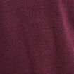 T-shirt col v manches courtes en lin prune femme