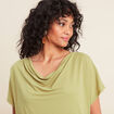 T-shirt manches courtes vert olive femme