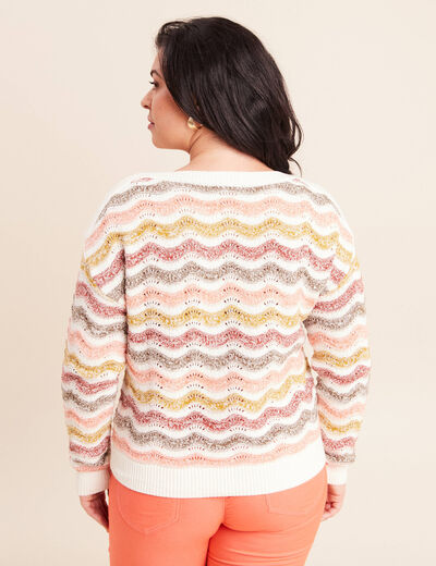 Pull col bateau manches longues vert femme