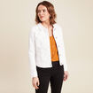 Blouson ajusté boutonné ecru femme