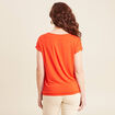 T-shirt manches courtes orange foncé femme