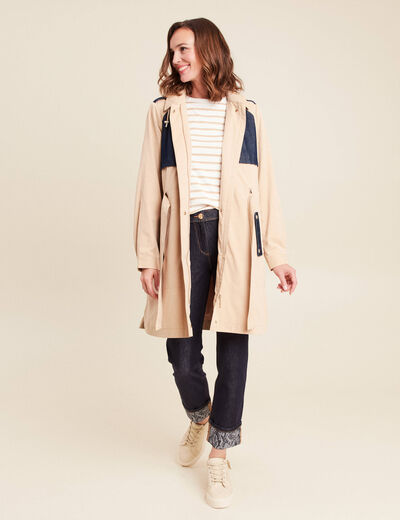 Jean ajusté taille standard denim brut femme