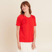 T-shirt manches courtes rouge femme