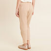 Pantalon flou ceinturé sable femme