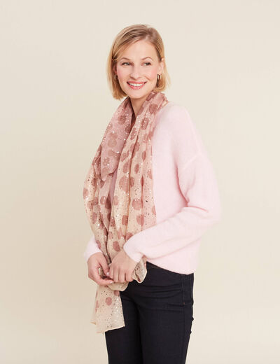 Foulard vieux rose femme