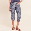 Pantacourt r&eacute;versible boyfriend bleu femme