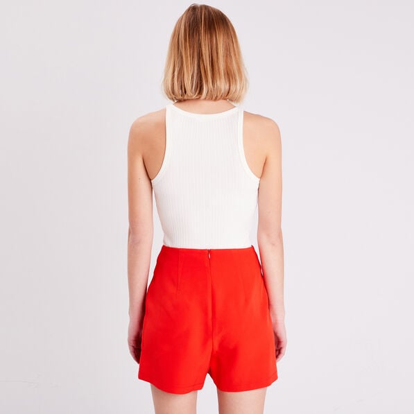 debardeur bretelles larges ecru femme Débardeur bretelles larges ecru femme