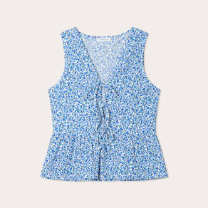 blouse nouee bleu femme Blouse nouée bleu femme