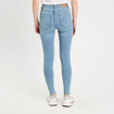 Jeans skinny taille haute denim bleach femme